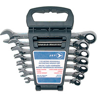 RCWS-7MR Long Pattern Reversible Wrench Set, Ratcheting Combination, 7 Pieces, Metric Pathway Supply LP