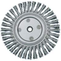 Knot Twisted Wire Wheel, 6" Dia., 0.02" Fill, 5/8"-1/2 Arbor, Steel Pathway Supply LP