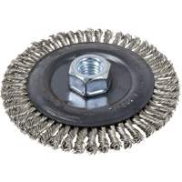 Stringer Bead Brush, 4" Dia., 0.022" Fill, 5/8"-11 Arbor, Stainless Steel Pathway Supply LP
