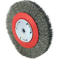 101F-2M Crimped Wire Brush, 6" Dia., 0.014" Fill, 1/2" - 2" Arbor Pathway Supply LP
