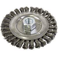 Standard Face Knot Wire Wheel Threaded, 5" Dia., 0.022" Fill, 5/8"-11 Arbor, Steel Pathway Supply LP