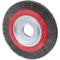 Crimped Wire Wheel, 6" Dia., 0.007" Fill, 2"/1/2" - 5/8" Arbor Pathway Supply LP
