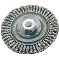 Stringer Bead Brush, 4" Dia., 0.022" Fill, 5/8"-11 Arbor, Steel Pathway Supply LP
