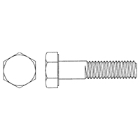Vis d'assemblage &agrave; t&ecirc;te hexagonale, 1/2"-13 dia., 1" lo, Ordinaire, Cors&eacute;, Grade 5 Pathway Supply LP