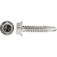 100-Piece Drill-X&reg; Hex HD Tapping Screws, #12 Dia., 1-1/4" L, Zinc Plated Pathway Supply LP