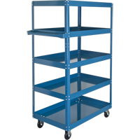 Chariots &agrave; tablette, 5 Tiers, 18" la x 61" h x 30" p, Capacit&eacute; 900 lb Pathway Supply LP