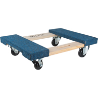 Carpeted Ends Hardwood Dolly, Wood Frame, 18" W x 24" L, 900 lbs. Capacity Pathway Supply LP