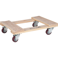 Hardwood Dolly, Polyurethane Wheels, 900 lbs. Capacity, 18" W x 24" D x 7" H Pathway Supply LP