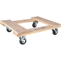 Hardwood Dolly, Polyolefin Wheels, 1000 lbs. Capacity, 18" W x 24" D x 7" H Pathway Supply LP