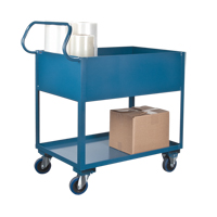 Deep Lipped Service Cart, 2 Tiers, 24" W x 47" H x 36" D, 1200 lbs. Capacity Pathway Supply LP