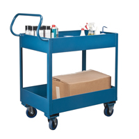 Deep Lipped Service Cart, 2 Tiers, 24" W x 47" H x 36" D, 1200 lbs. Capacity Pathway Supply LP