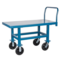 Elevated Platform Trucks, 48" L x 24" W, 2000 lbs. Capacity, Nylon Casters Pathway Supply LP