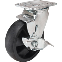 Hi-Temp Caster, Swivel with Brake, 6" (152.4 mm), Nylon, 880 lbs. (399 kg.) Pathway Supply LP