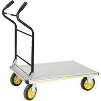 Chariot &agrave; plateforme avec poign&eacute;e ergonomique pliante, Aluminium, 660 lb, 35-1/2" lo x 24" la, Hauteur 41" Pathway Supply LP