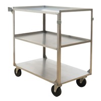 Chariots &agrave; tablette, 3 Tiers, 21" la x 37-1/4" h x 35-1/8" p, Capacit&eacute; 500 lb Pathway Supply LP