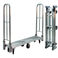 Aluminum U-Boat Folding Utility Cart, 16" W x 60" L, 1500 lbs. Cap., Polyurethane Wheels Pathway Supply LP