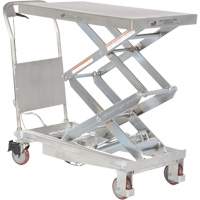 Manual Hydraulic Scissor Lift Table, 35-1/2" L x 20" W, Partial Stainless Steel, 800 lbs. Capacity Pathway Supply LP