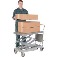 Manual Hydraulic Scissor Lift Table, 35-1/2" L x 20" W, Partial Stainless Steel, 800 lbs. Capacity Pathway Supply LP