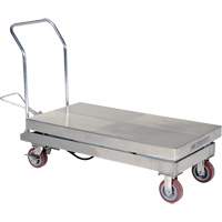 Manual Hydraulic Scissor Lift Table, 47" L x 24" W, Partial Stainless Steel, 2000 lbs. Capacity Pathway Supply LP