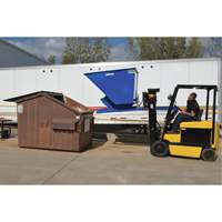 Self-Dumping Hopper, Steel, 3 cu.yd., Blue Pathway Supply LP