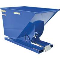 Self-Dumping Hopper, Steel, 1 cu.yd., Blue Pathway Supply LP