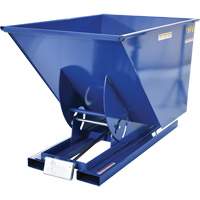 Self-Dumping Hopper, Steel, 1 cu.yd., Blue Pathway Supply LP