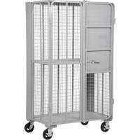 FST Series Folding Security Truck, 1 Tiers, 27" L x 45" W x 77" H, 2000 lbs. Cap. Pathway Supply LP