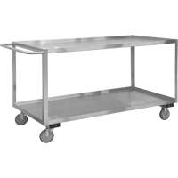Chariot avec tablettes de calibre industriel, 2 Tiers, 18-1/8" la x 42" h x 35" p, Capacit&eacute; 1200 lb Pathway Supply LP