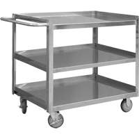 Chariot avec tablettes de calibre industriel, 3 Tiers, 24-1/8" la x 35" h x 42" p, Capacit&eacute; 1200 lb Pathway Supply LP