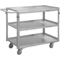 Industrial Grade Shelf Cart, 3 Tiers, 16-3/4" W x 34" H x 30-7/16" D, 600 lbs. Capacity Pathway Supply LP