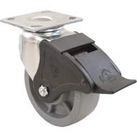 Roulette Emaxx, Pivotant avec frein, 4" (101,6 mm), Envirothane, 1000 lb (453,6 kg) Pathway Supply LP