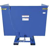 Self-Dumping Hopper, Steel, 4 cu.yd., Blue Pathway Supply LP