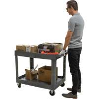 Chariot utilitaire pour l'entretien, 2 tiers, 24-5/8" x 32-1/2" x 40", Capacit&eacute; 550 lb Pathway Supply LP