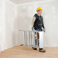 Portable Work-Stand Saw Horse, Aluminum Frame, 12-1/4" D x 48" H Pathway Supply LP