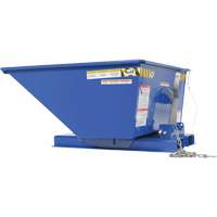 Low Profile D-Style Self Dumping Hopper, Steel, 1/4 cu.yd., Blue Pathway Supply LP