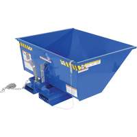 Low Profile D-Style Self Dumping Hopper, Steel, 1/2 cu.yd., Blue Pathway Supply LP