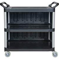 Chariot utilitaire, 3 tiers, 19-3/4" x 37-1/2" x 40-1/4", Capacit&eacute; 250 lb Pathway Supply LP