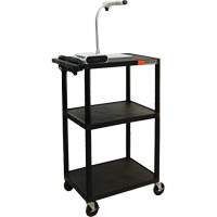 Chariot utilitaire &eacute;lectrique, 3 tiers, 24" x 42" x 18", Capacit&eacute; 300 lb Pathway Supply LP
