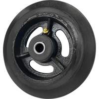 Mold-On Rubber Wheel, 6'' (152 mm) Dia. x 1-1/2" (38 mm) W, 450 lbs. (204 kg.) Capacity Pathway Supply LP