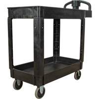 Chariot utilitaire, 2 tiers, 17-1/8" x 33-1/2" x 37-5/8", Capacit&eacute; 550 lb Pathway Supply LP