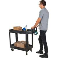 Chariot utilitaire, 2 tiers, 17-1/8" x 33-1/2" x 37-5/8", Capacit&eacute; 550 lb Pathway Supply LP