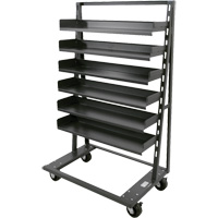 Single-Sided Heavy Duty A-Frame Cart with 6 Trays, 38" x 25" x 63", 2500 lbs. Capacity Pathway Supply LP