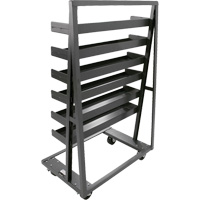 Single-Sided Heavy Duty A-Frame Cart with 6 Lipped Trays, 38" x 25" x 63", 2500 lbs. Capacity Pathway Supply LP