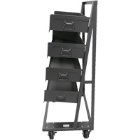 Single-Sided Heavy Duty A-Frame Cart with 4 Large Trays, 38" x 25" x 63", 2500 lbs. Capacity Pathway Supply LP