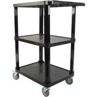 Chariot utilitaire avec tablette plate, 3 tiers, 18-1/8" x 37-3/8" x 27-3/4", Capacit&eacute; 330 lb Pathway Supply LP