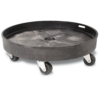 Waste Container Dolly, Polyethylene, Black Pathway Supply LP