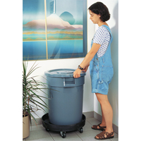 Waste Container Dolly, Polyethylene, Black Pathway Supply LP