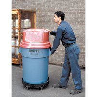 Waste Container Dolly, Polyethylene, Black Pathway Supply LP