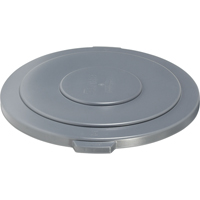 Round Brute&reg; Tops, Flat Lid, Plastic/Polyethylene, Fits Container Size: 26-1/2" Dia. Pathway Supply LP