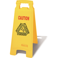 Wet Floor Safety Signs, Quadrilingual with Pictogram Pathway Supply LP